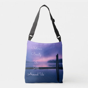 Sac Ajustable Lever de soleil rose et violet sur l'eau