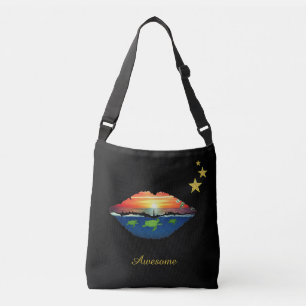 Sac Ajustable Lèvres de lever de soleil sur l'océan, étoiles et