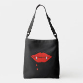 Sac Ajustable Lèvres de vampire avec des crocs dégoulinant de sa (Dos)