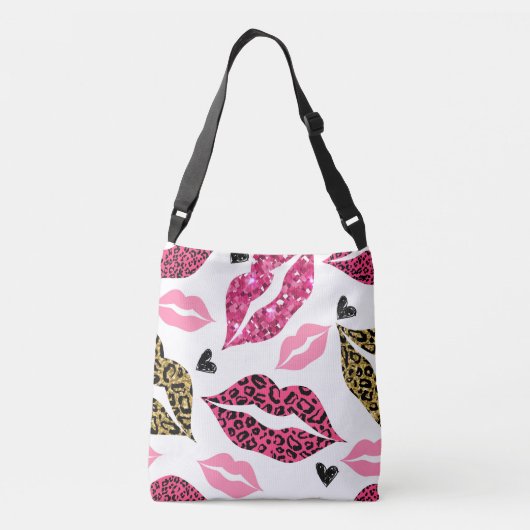 Sac Ajustable Lèvres scintillantes : Motif de mode Leopard (Dos)