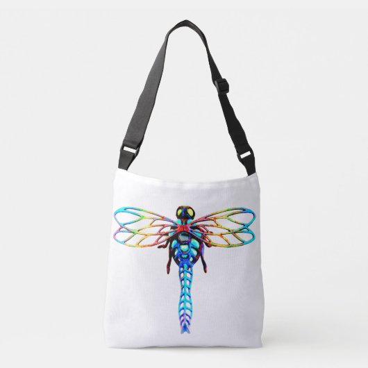 Sac Ajustable libellule bleue iridescente (Devant)