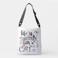 Life is Better With a Cat quote slogan