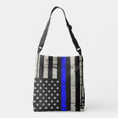 Sac Ajustable Ligne bleue du drapeau américain (Dos)