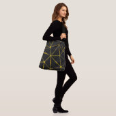Sac Ajustable Lignes d'or triangles noirs géométriques (Sur le modèle)