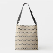 Sac Ajustable Lignes ondulées beige et noir (Dos)