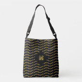 Sac Ajustable Lignes pointillées dorées élégantes (Dos)