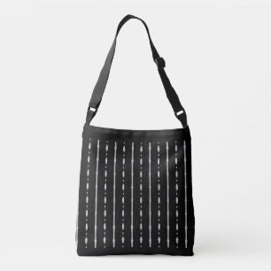 Sac Ajustable Lignes verticales noires et argentées élégantes