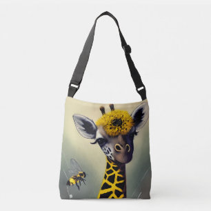 Sac Ajustable L'illustration numérique fantaisiste de la girafe