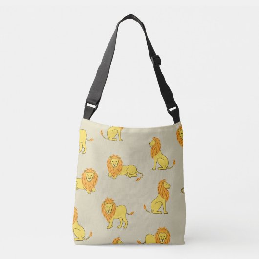 Sac Ajustable Lion à main : motif vintage. (Devant)