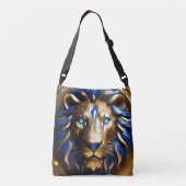 Sac Ajustable Lion bleu saphir et or (Dos)