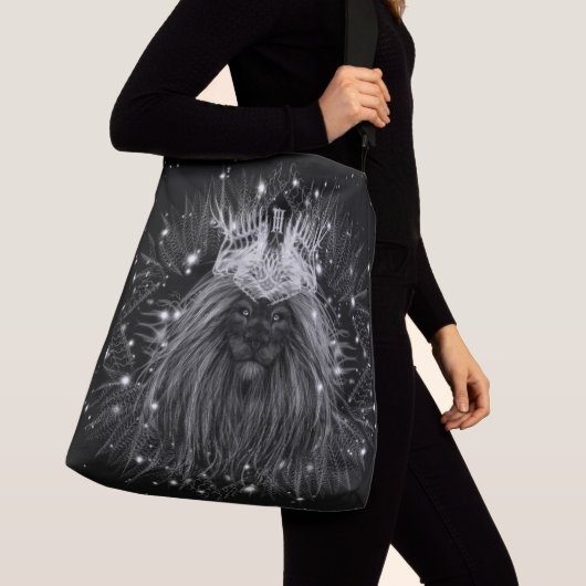 Sac Ajustable Lion d'étoile avec monogramme de couronne (De près)