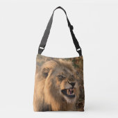 Sac Ajustable Lion en colère dans un cadre naturel (Devant)