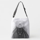 Sac Ajustable Lion noir avec couronne Antlers et monogramme (Dos)