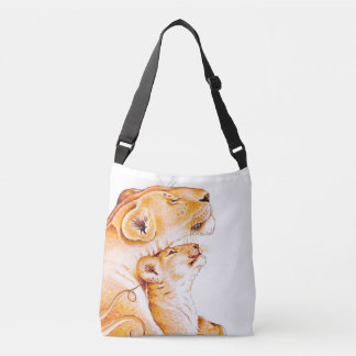Sac Ajustable Lioness Mom and the Cub white