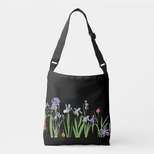 Sac Ajustable L'iris botanique fleurit le jardin floral (Devant)