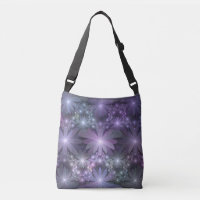 Lit de fleurs tendance brillant art fractal abstra