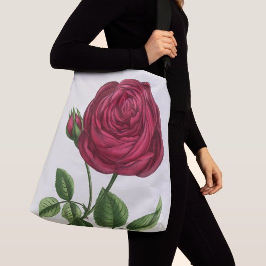 Sac Ajustable Lithographie de rose antique, François-Frédéric Gr (De près)