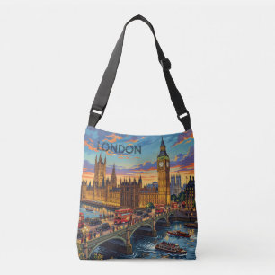 Sac Ajustable Londres Angleterre Voyage Art Vintage