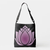 Sac Ajustable Lotus violet rouge sur noir (Dos)
