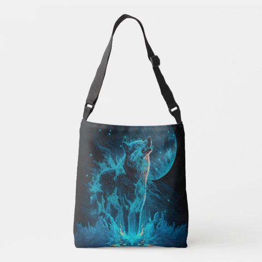 Sac Ajustable Loup de feu bleu (Dos)