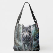 Sac Ajustable Loup solitaire (Devant)