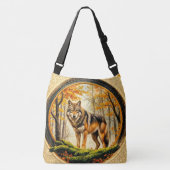 Sac Ajustable Loup Solitaire Branché (Devant)