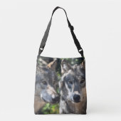 Sac Ajustable Loups gris en pleine nature (Dos)