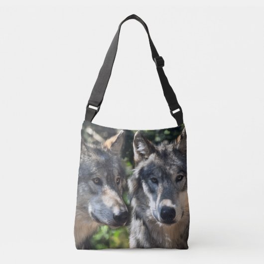 Sac Ajustable Loups gris en pleine nature (Devant)