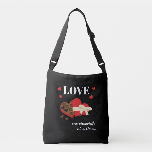 Sac Ajustable Love One Chocolate at a Time Drôle Citation (Devant)