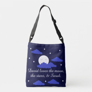 Sac Ajustable Lune romantique avec étoiles :