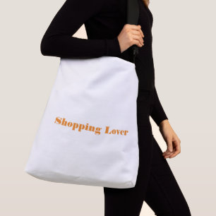 Sac Ajustable Magasin Lover Texte imprimé Shopping-Handbag