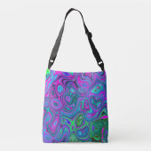 Sac Ajustable Magenta marbré et citron vert Super Art Abstrait (Dos)
