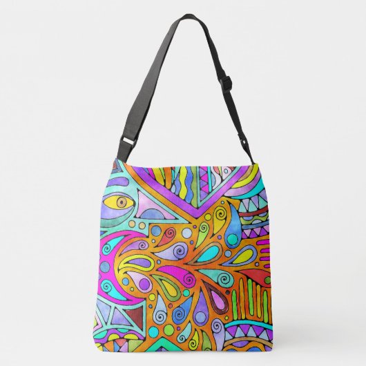 Sac Ajustable Main Tirée Par EDDArt - Blah Blah Blah 1 (Dos)