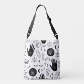 Sac Ajustable Mains magiques, lune, motif ethnique. (Dos)