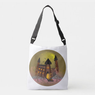 Sac Ajustable Maison de sorcière éffrayante Halloween et château