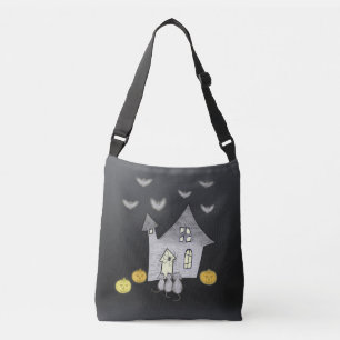 Sac Ajustable Maison d'Halloween, Chats noirs, Chats, Chauves-so