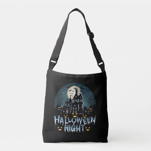 Sac Ajustable Maison hantée, Soirée d'Halloween effrayante (Devant)