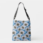 Sac Ajustable Maisonnettes, fleurs sauvages sur bleu (Dos)