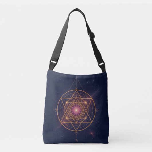 Sac Ajustable Mandala Lumineux de l'Harmonie Dorée (Devant)