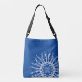 Sac Ajustable Mandala organique sur fond bleu (Dos)