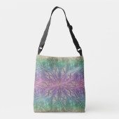 Sac Ajustable Mandala pourpre rose iridescent d'or vert (Dos)