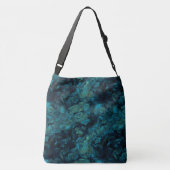 Sac Ajustable Marbre bleu et turquoise Abstrait (Dos)