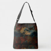 Sac Ajustable Marbre bleu, turquoise et rouille Abstrait (Dos)