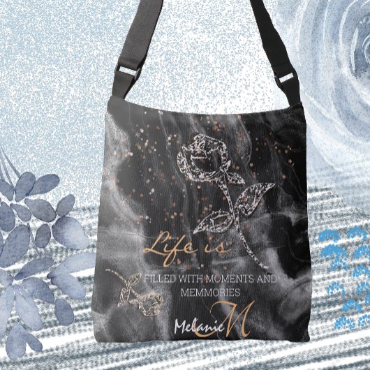 Sac Ajustable Marbre noir élégant