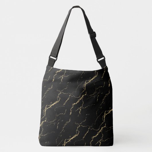 Sac Ajustable Marbre noir et or tranchant (Devant)