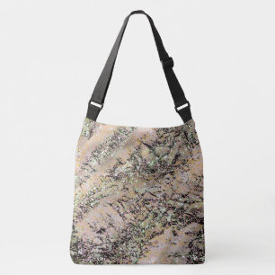 Sac Ajustable Marbre noir italien avec étincelles roses