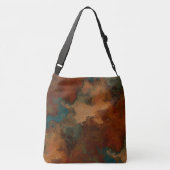 Sac Ajustable Marbre turquoise et rouille Abstrait (Dos)