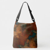 Sac Ajustable Marbre turquoise et rouille Abstrait (Devant)