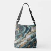 Sac Ajustable Marbre turquoise Vert Et Or (Devant)