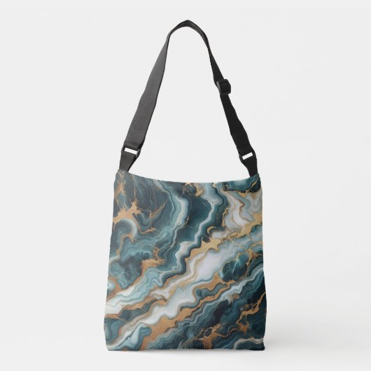 Sac Ajustable Marbre turquoise Vert Et Or (Devant)